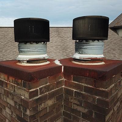 Double chimney stack